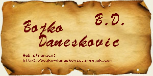 Bojko Danesković vizit kartica